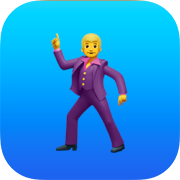 Blue app icon with a dancer facing left