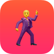 Red app icon with a dancer facing right